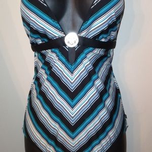 Nautical One Piece Swim Suit